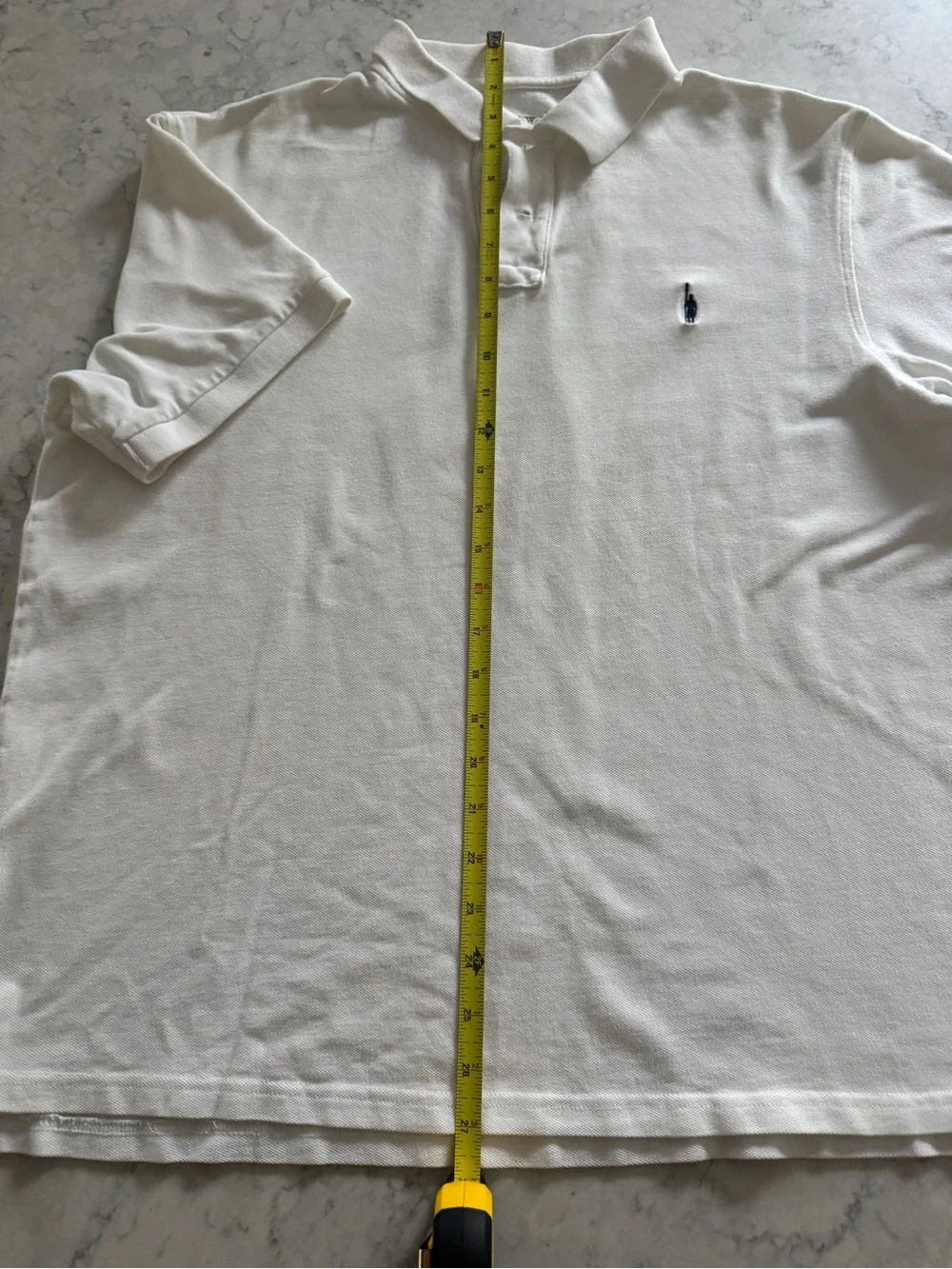 J.Crew Polo Shirt Men’s Large White Pique Cotton Embroidered Logo Y2K